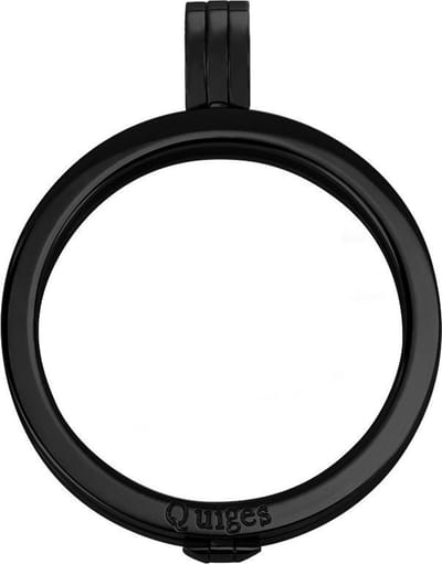 Quiges - Munthouder 33mm RVS Zwart - ERH010