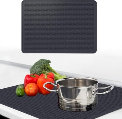 Stovetopper voor Elektrische Fornuis, 76 x 53 cm, Siliconen Dekplaat, Hittebestendig, Antislip, Keukenaccessoire voor Glazen Kookplaat en Drainer