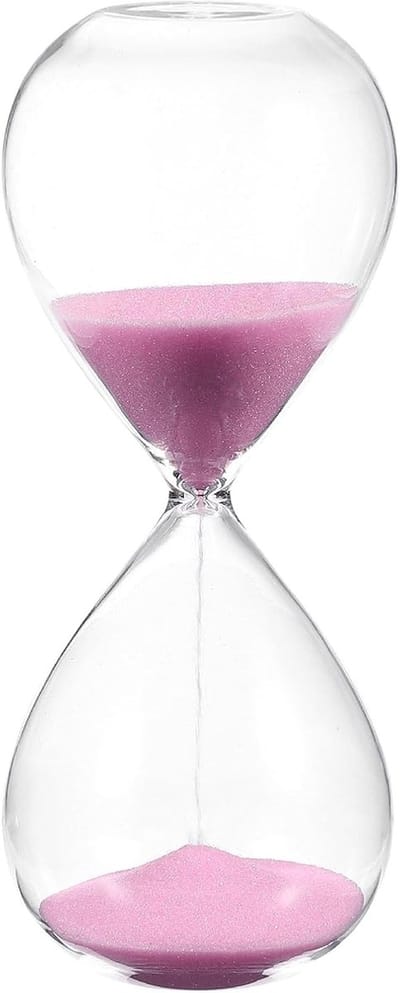 Zandtimer van 10 minuten - Uurglas en zandloper voor woonkamer, thuiskantoor en restaurant decoratie in roze kleur