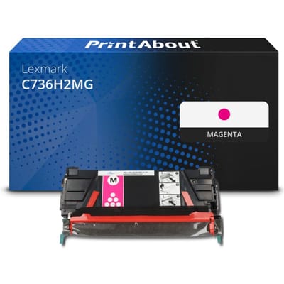 PrintAbout huismerk Toner C736H2MG Magenta Hoge capaciteit Geschikt voor Lexmark
