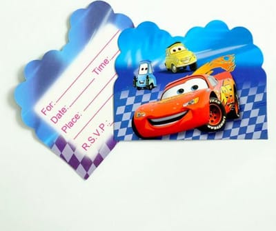 ProductGoods - 10 Stuks Verjaardag Uitnodigingskaartjes Cars - Uitnodigingskaarten Cars - Verjaardagsfeest - Themafeest - Kinderfeestje - Invulbaar - Cars - Kinderen