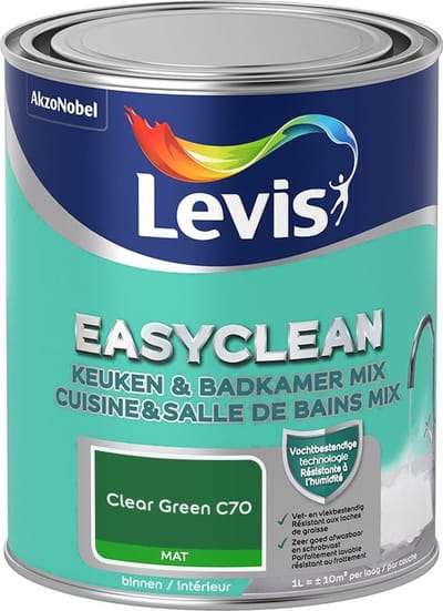 Levis - Easyclean Keuken & Badkamer Mix - Clear Green C70 - Mengverf - 1 L