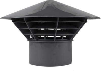 Ventilatiekap - Ontluchtingskap Afvoer - Afvoerlucht Afvoeren - Weerbestendig Materiaal - DN 160 - Moffenmontage