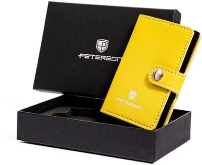 Peterson Portemonnee - Skórzane Etui Met Kaarthouder - Aluminium Kaartbescherming - Slim Design