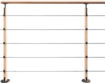 Kordo - Balustrade voor vlakke montage - HESTA - Beuk - 2 m