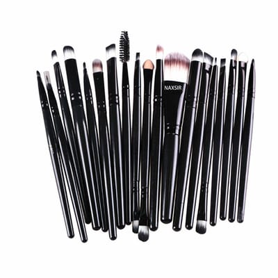 20-delige professionele make-up kwastenset voor oogschaduw, foundation, eyeliner, blush, lippen en poeder, ultrazacht, hoge pigmentopname, gemakkelijk schoon te maken