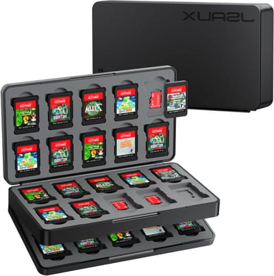 Game Card Opslagdoos voor Nintendo Switch, OLED en Lite - Draagbare Organizer met 40 Slots voor Game Cards en Micro SD Kaarten - Zwart