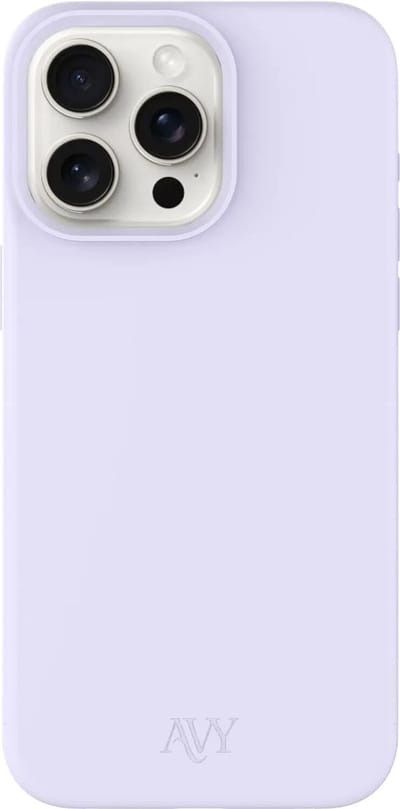 AVY Hoesje geschikt voor Apple iPhone 15 Pro | Compatibel met MagSafe | Back Cover | Liquid Silicone | Comfortabel in de Hand | Paars