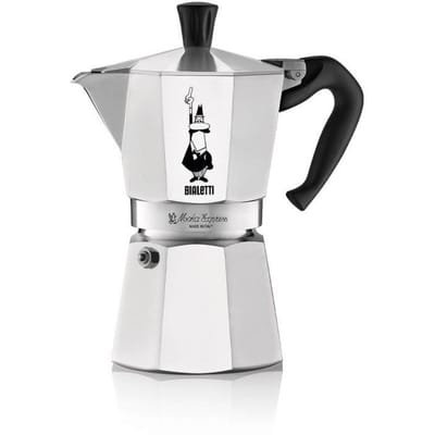 Cafetiere italienne - BIALETTI - Moka Express - Tous feux sauf induction - 6 tasses - 300 ml - Inox