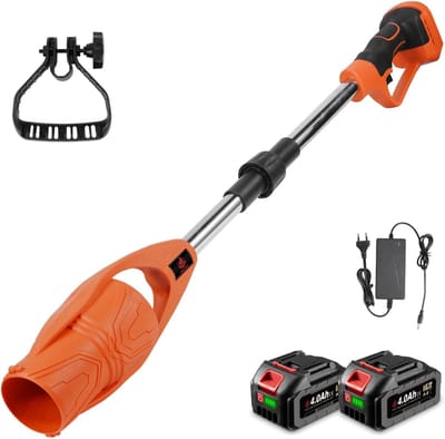 Draadloze Bladblazer 400W met Accu's en Oplader – Krachtige, Opvouwbare en Flexibele Bladzuiger