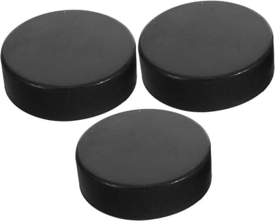 Rubberen Hockey Pucks - Training Pucks - Hockey Training - Geoptimaliseerde Grip - 7.50X7.50X2.30CM - Zwart