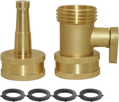 Hogedruk Sproeier - Tuinslang Opzetstuk - Auto en Oprit Wassen - Massief Messing Constructie - 3/4 Inch - Messing