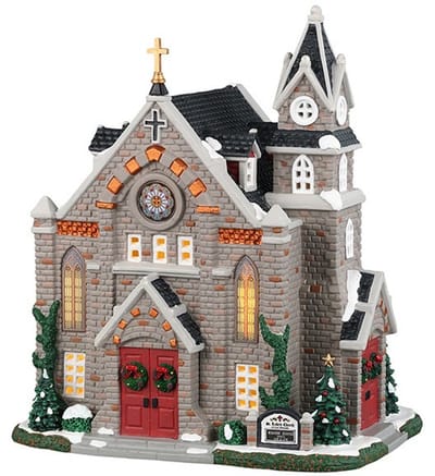 Lemax - 'St. Luke's Church' - Verlicht gebouw - Exclusief adapter (werkt ook op batterijen)