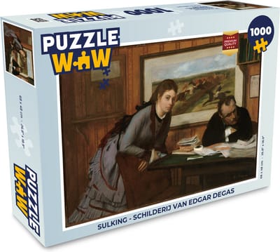 Puzzel Sulking - Schilderij van Edgar Degas - Legpuzzel - Puzzel 1000 stukjes volwassenen