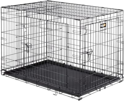 Honden Transportkooi - Puppyhok Bench - Veilig Vervoer Hond - Opvouwbaar Design - 108.5 x 72.7 x 76.8 cm - Zwart