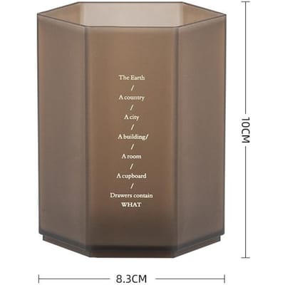 Creatief zeshoekig ontwerp pennenhouder grote capaciteit pen potlood pot borstel opslag container doos plastic briefpapier bureau organizer