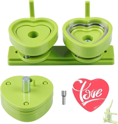Hartvormige Knopmaker Matrijs - Verwisselbare Vorm voor Pin Badges en Knoppers