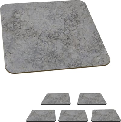 Onderzetters voor glazen - Industrieel - Beton - Patronen - 10x10 cm - Glasonderzetters - 6 stuks