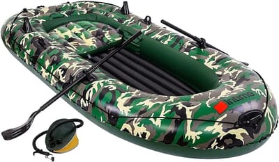 Opblaasbare Kano - Vouwboot Roeiboot - Vissen Varen - Drie Luchtcompartimenten - 231x130cm - Camouflage