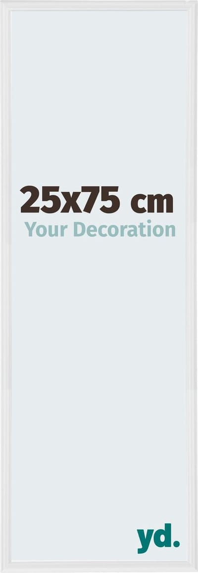 Your Decoration - Fotolijst 25x75 cm - Kunststof - Wit Hoogglans - Annecy