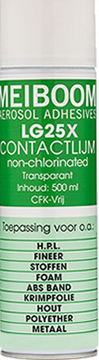 Meiboom LG25X - 6 Stuks - Extra krachtig Contactlijm, 500 ml spuitbus