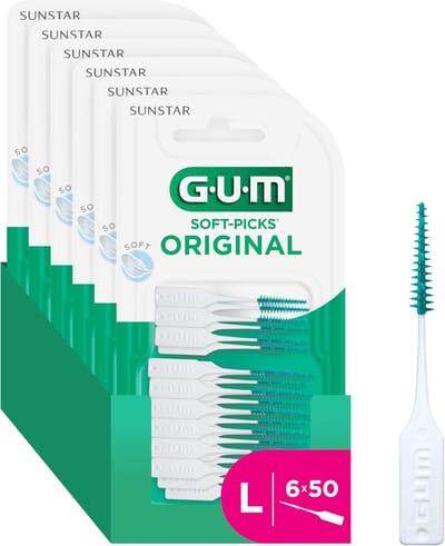 SnelShoppen - GUM Soft Picks Original Interdentale Reiniger - Eenvoudige en Zachte Reiniging van Interdentale Ruimtes - Grondige Plaque-Verwijdering -