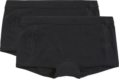 Ten Cate Basics organic cotton stretch shorts zwart 2 pack voor Meisjes | Maat 98/104
