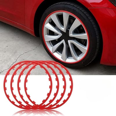 Velgen Beschermring - Wielrand Beschermers - Auto Wiel Beschermen - Specifiek voor VAUXHALL - 20 inch - Rood