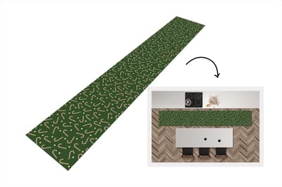 Keukenloper - Loper keuken - Kerstmis - Patronen - Zuurstok - Sterren - 300x50 cm - Keukenloper vinyl