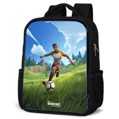 NoBoringSuitcases.com® - Rugzak zwart jongens - Schooltas jongen - NoBoringSuitcases.com® - Rugzak zwart - Schooltas jongen & meisje - Voetbal - Jongen - Goal - Voetbaltenue - Rugtas voor school - Boekentas kind - Schoolrugzak - Kinderrugzak