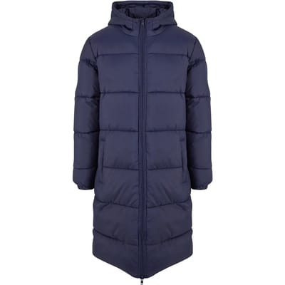 Urban Classics - Long Puffer winterjas - S - Donkerblauw
