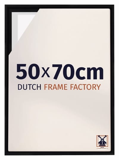 Baklijst 50x70 cm - Zwart Mat - Geschikt voor Canvasdoek - MDF Baklijst Lausanne
