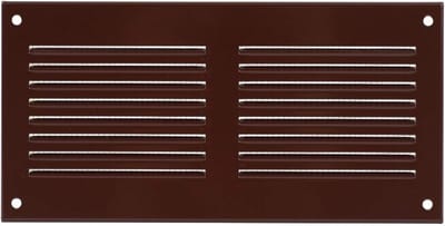Ventilatierooster Wandrooster - Afsluitrooster Metalen Rooster - Luchtcirculatie Verbeteren - Insectenbescherming - 200 mm x 100 mm - Bruin