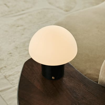 Tavellio Maris Draadloze Tafellamp – H19 – Nero Marquina Marmer en Glas – Tot 100 uur – Zwart