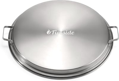 Vuurkorf Deksel - Afdekking Vuurplaats - Buiten Leven - Roestvrij Staal 304 - 19 inch - Zilver