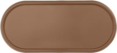 KADAX Plastic onderlegger voor graflicht, ovaal dienblad voor graf, kunststof onderzetter voor grafbloemen en kaarsen, tafelblad, bescherming voor graf (goud, 43,5 cm)