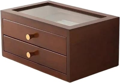 Sieradendoos Houten - Opberger Organizer - Sieraden Opbergen - Zachte Voering - 14.5CM - Naturel