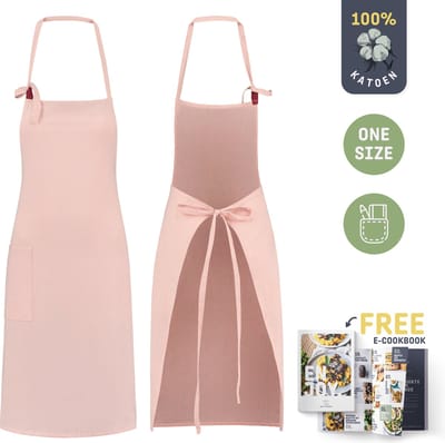 Sophie Nordinn® Keukenschort voor Vrouwen Malmö - 87 x 77 cm - Roze