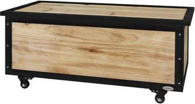 Tuinkist - Opbergbox voor buiten - Tuinbox - Opbergbox met kussen - weerbestendig - 4 wielen - Natuurlijk hout