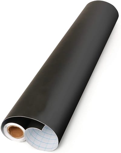 TOVBMUP Zelfklevende krijtbordfolie - Kinderkrijtbord - Wandkrijtbord - Zelfklevende krijtfolie - Geschikt voor wandkrijtbord of doe-het-zelf - 45*200cm - Zwart