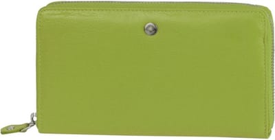 Greenburry Sponsachtige portefeuille leer 19 cm - Dames - Horizontaal - sea green