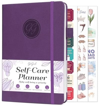 Zelfzorg Journal - Compact Paars (13,5 cm x 19,6 cm) - Verbeter je welzijn
