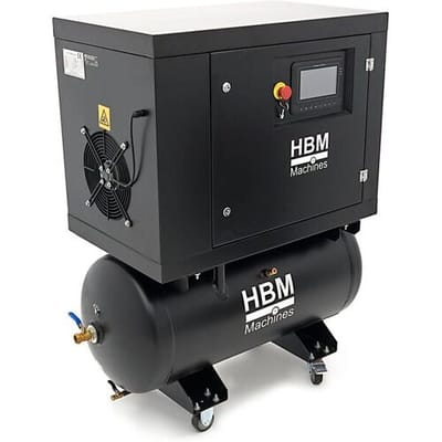 HBM Schroefcompressor 5 PK Gecombineerd met 160 Liter Luchttank (400 Volt)