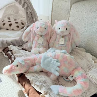 JC Grote Maat Pluche Hemel Vliegende Regenboog Draak Speelgoed Zacht Knuffeldier Kussen Leuk Lui Sneeuw Draak Kinder Cadeau pendant