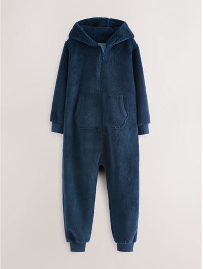 Next - Jongens - Fleece onesie - Blauw