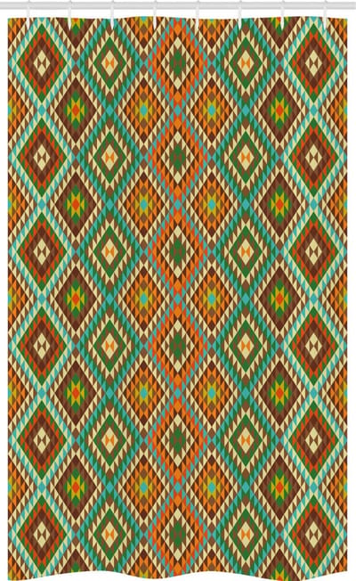 ABAKUHAUS douchegordijn Geometrisch 120x180 cm – Meerdere kleuren