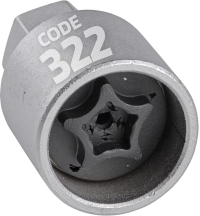 SW-Stahl 02385L-22 Wielslotadapter 322 | Geschikt voor Mercedes-Benz | Gereedschap voor het verwijderen van wielsloten | Wielslotverwijderaar | Wielslotsleutel