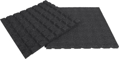Rubber tegel 50 X 50 X 2.5 cm - Rubber Speelplaatstegels - Zwart