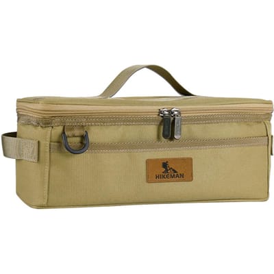Sac de Rangement pour Ustensiles de Cuisine Design Portable Pochette pour Vaisselle de Pique-nique BBQ Tissu Oxford Grande Capacité Résistant à l'Eau Utilisation Extérieure Pratique brown