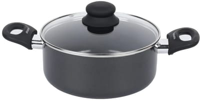 Brabantia Signal Kookpan Ø 20 cm – Keramische Antiaanbaklaag (PFAS-vrij) – Met Glazen Deksel – Warmte-indicator – Geschikt voor Inductie en Alle Warmtebronnen